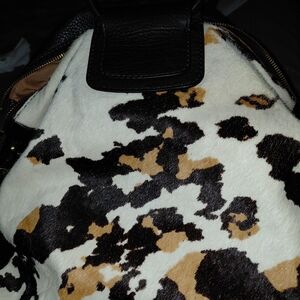 HOBO Black and Tan Cowhide Backpack